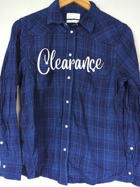 J. Crew Indigo Blue Plaid Slim Fit Western Shirt Button Up 10 Country Cowgirl